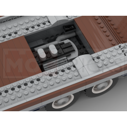 Lego MOC Volkswagen T2 Autotransporter - Dark Blue / White