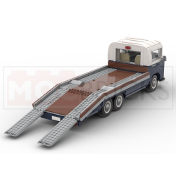 Lego MOC Volkswagen T2 Autotransporter - Dark Blue / White