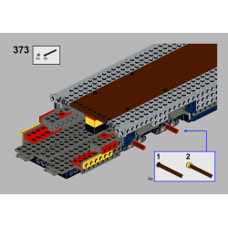 Lego MOC Volkswagen T2 Autotransporter - Dark Blue / White
