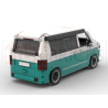 Lego MOC Volkswagen T6.1 California - Dark Turquoise / White