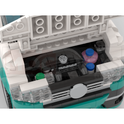 Lego MOC Volkswagen T6.1 California - Dark Turquoise / White