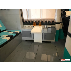 Lego MOC Volkswagen T6.1 California - Dark Turquoise / White