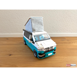 Lego MOC Volkswagen T6.1 California - Dark Turquoise / White
