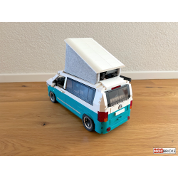 Lego MOC Volkswagen T6.1 California - Dark Turquoise / White
