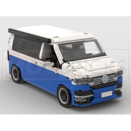 Lego MOC Volkswagen T6.1 California - Blue / White