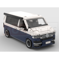Lego MOC Volkswagen T6.1 California - Dark Blue / White
