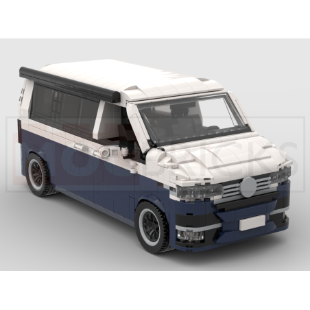 Lego MOC Volkswagen T6.1 California - Dark Blue / White