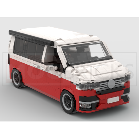 Lego MOC Volkswagen T6.1 California - Red / White